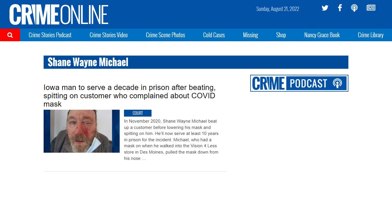 Shane Wayne Michael – Crime Online